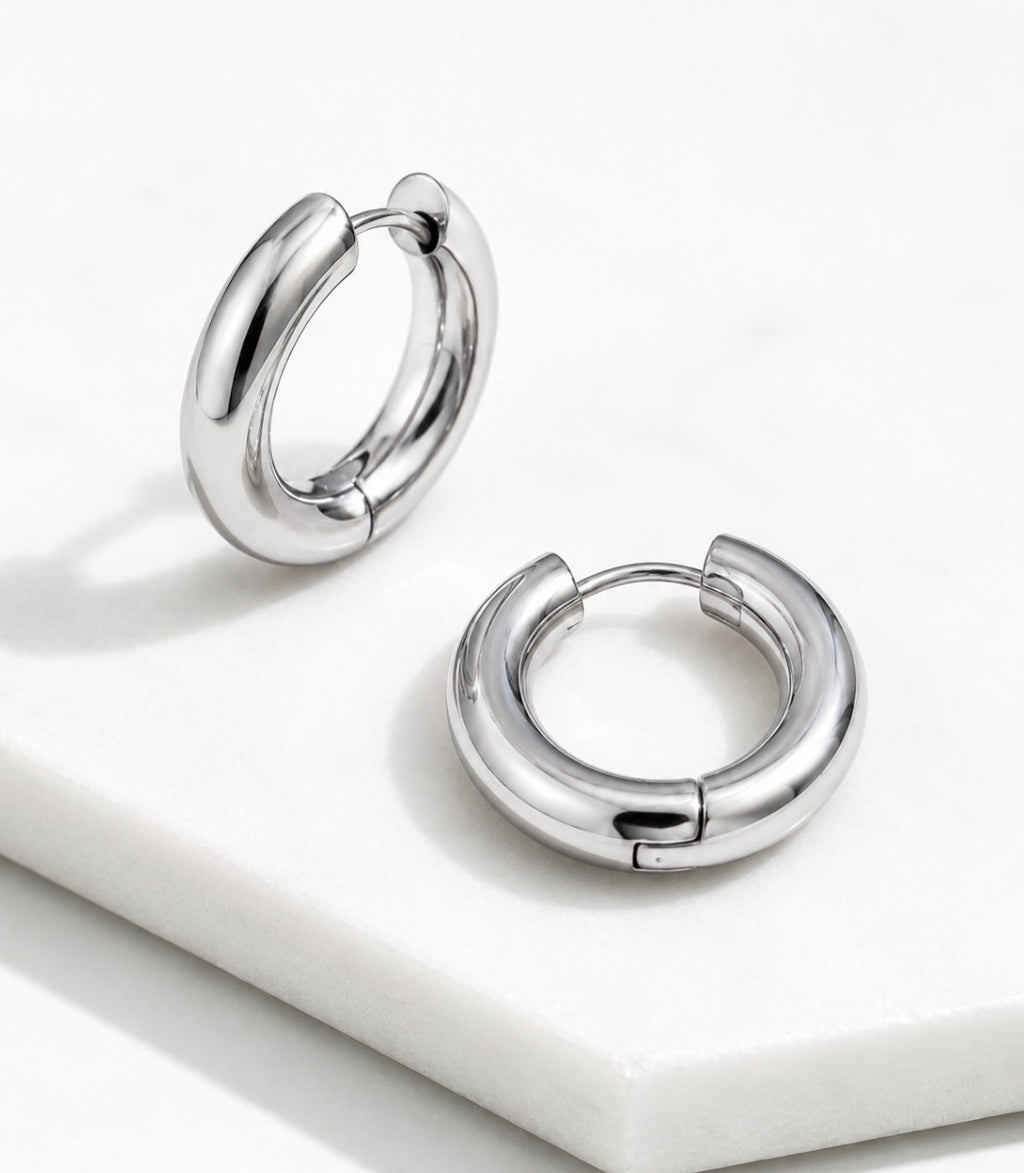 The Perfect Silver Hoops