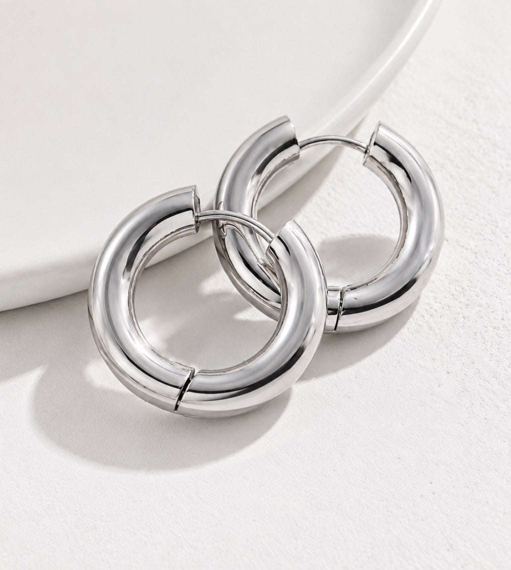 The Perfect Silver Hoops