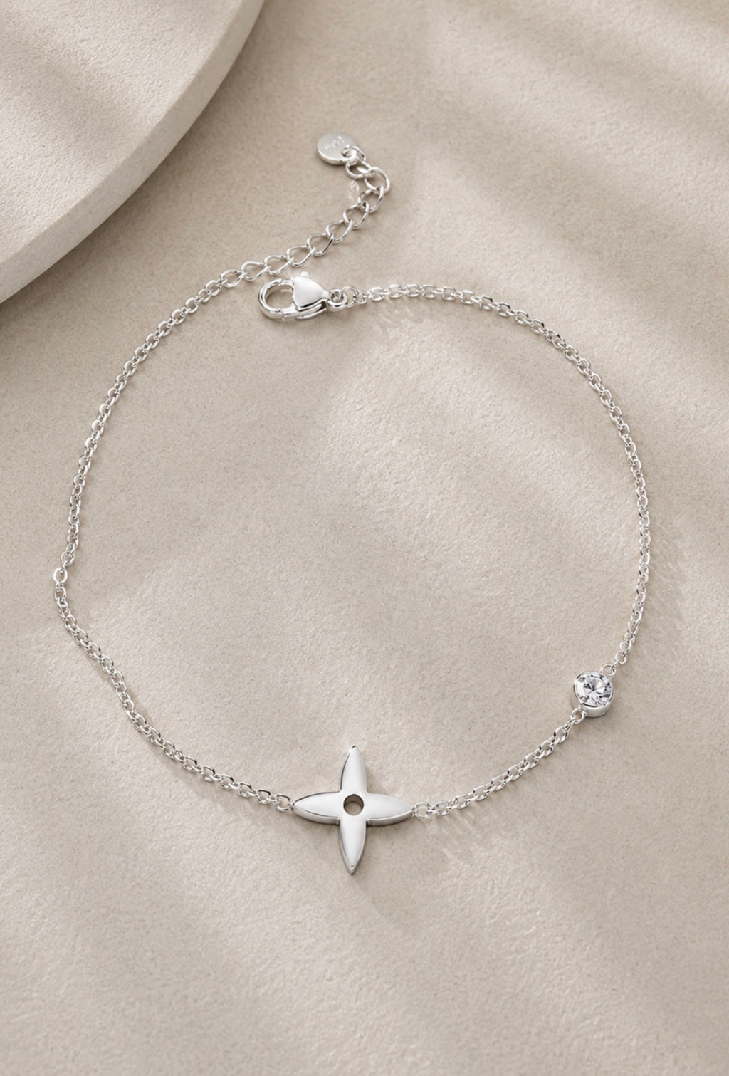 Bloom Luxe Silver Anklet