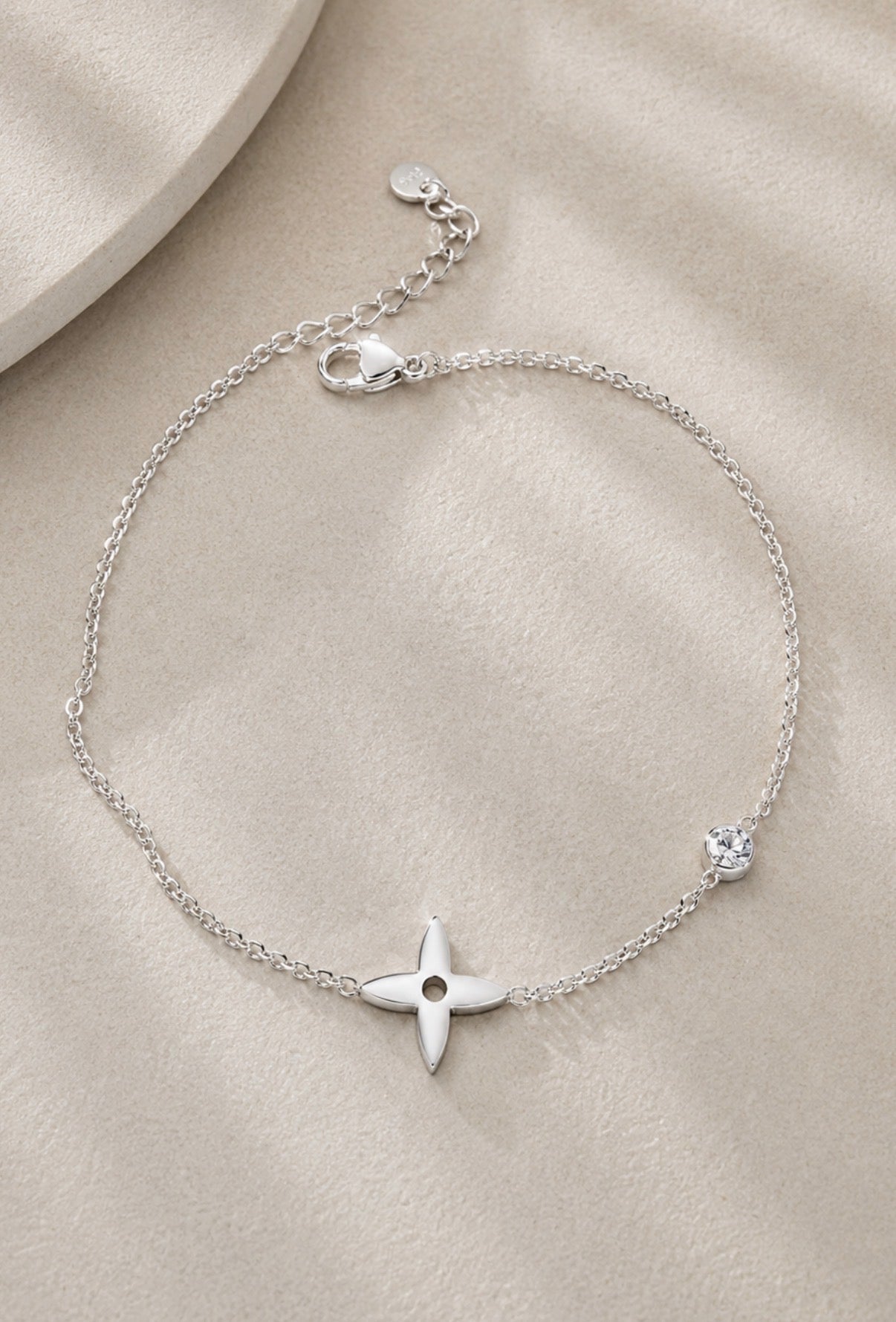 Bloom Luxe Silver Anklet