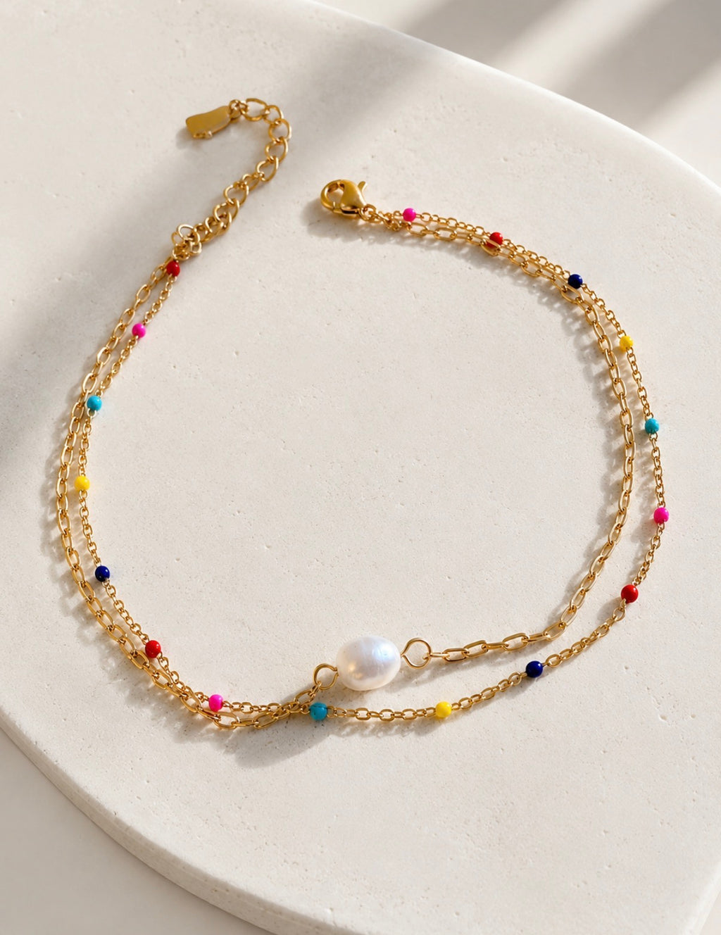 Coastal Candy Pearl Gold Anklet