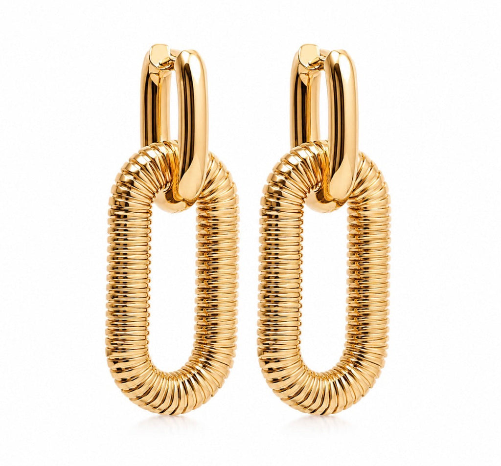 Coastline Textured Hoops~Gold