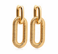 Coastline Textured Hoops~Gold