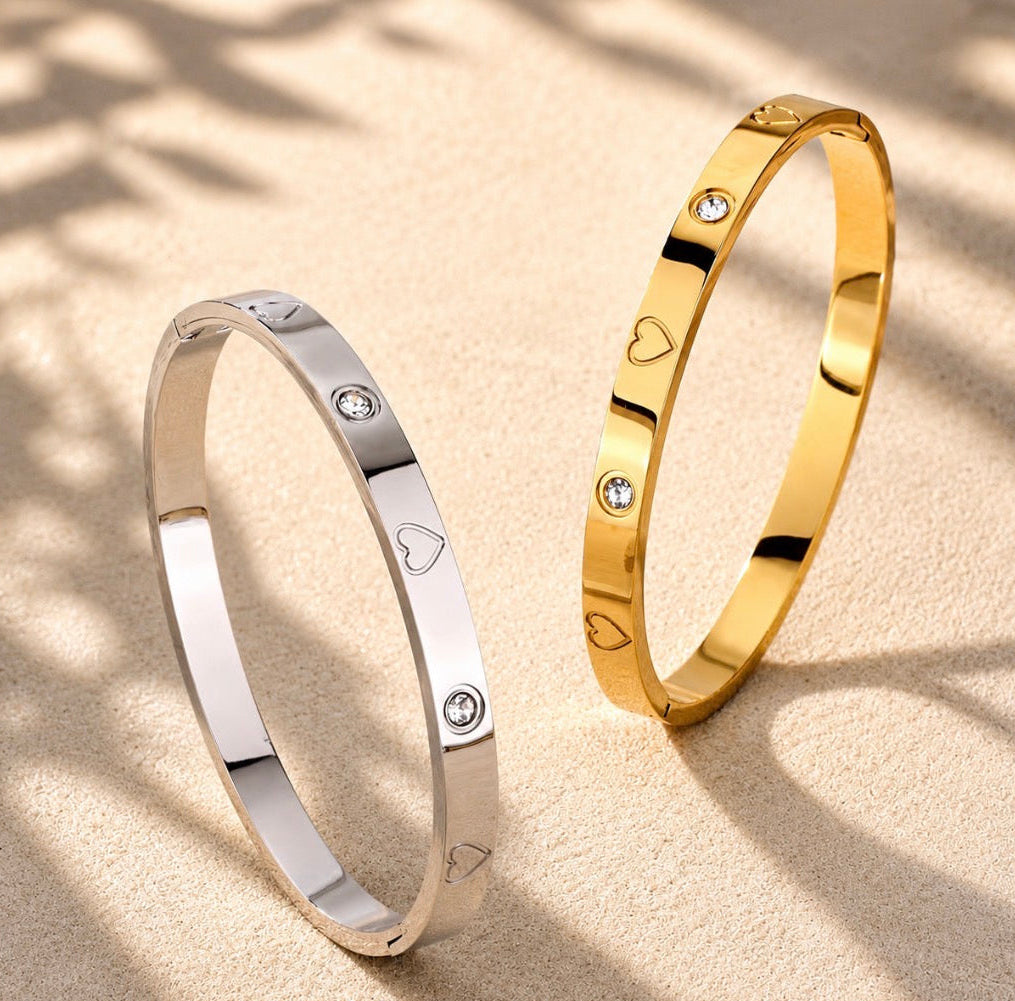 Crush Bangle Silver