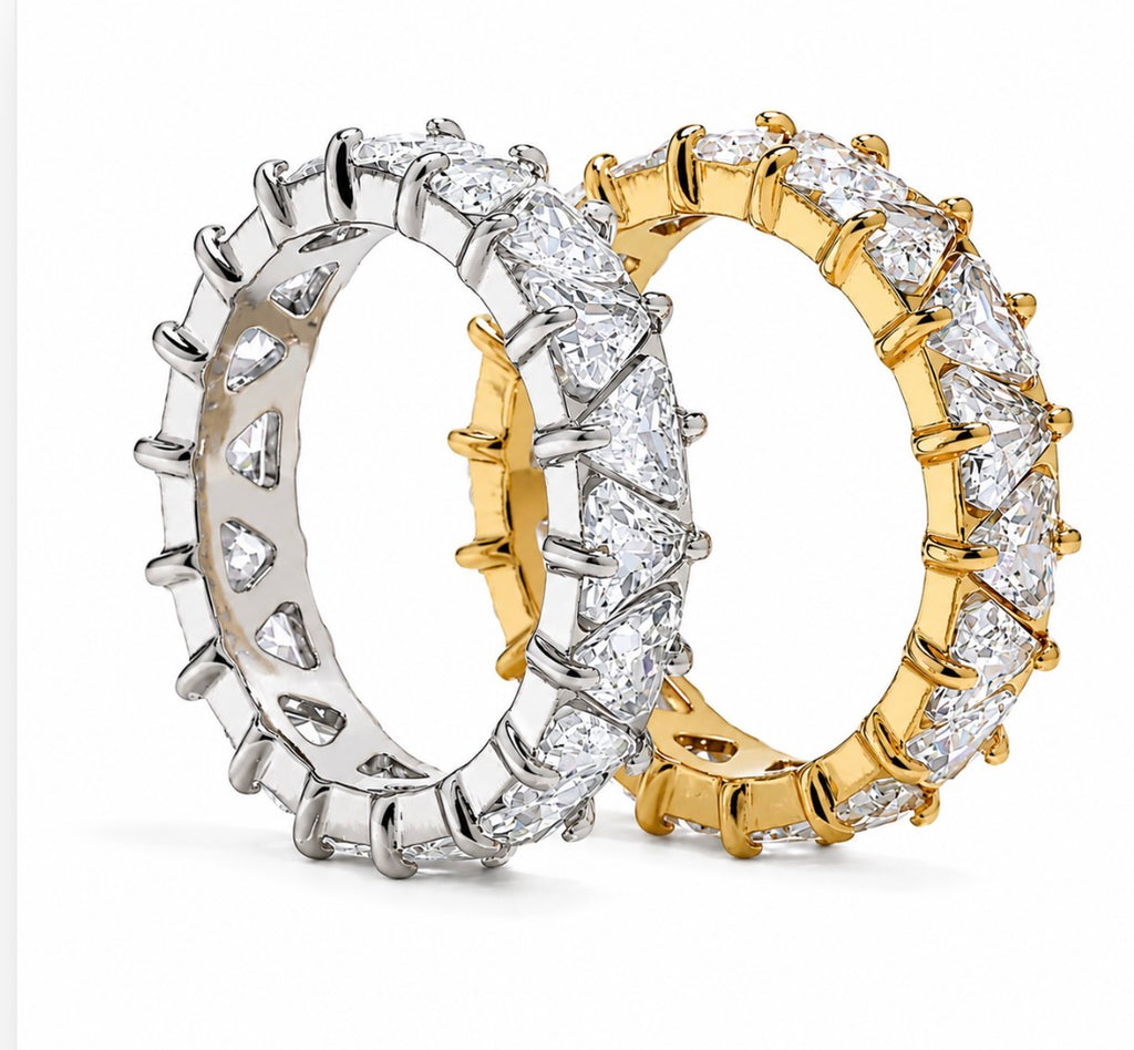 Diamond Drip Band Silver