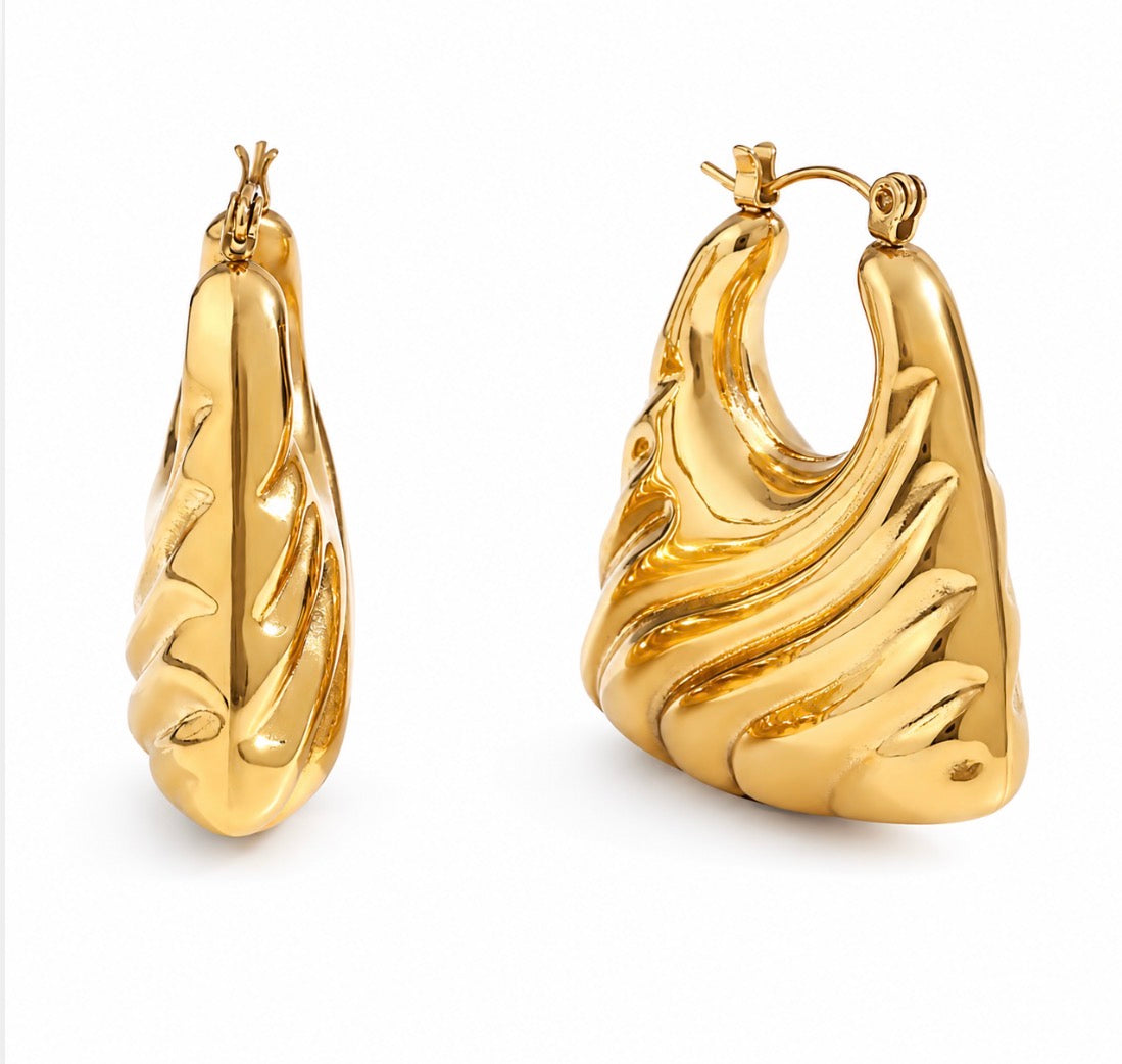 Downtown Muse Gold Hoops