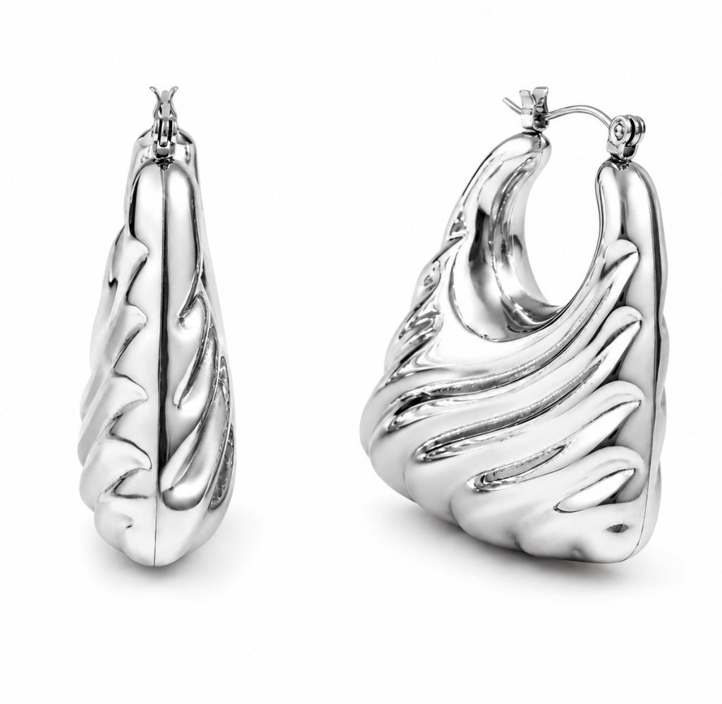Downtown Muse Silver Hoops