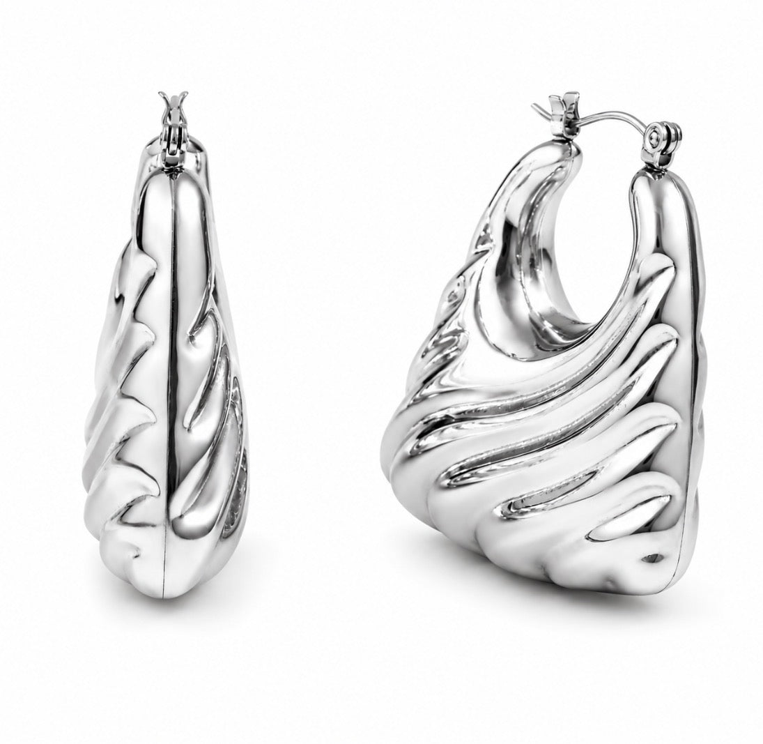 Downtown Muse Silver Hoops