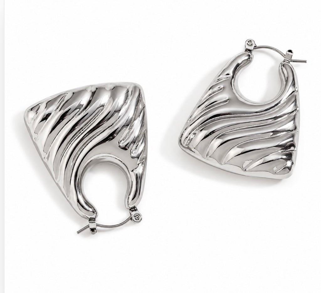 Downtown Muse Silver Hoops