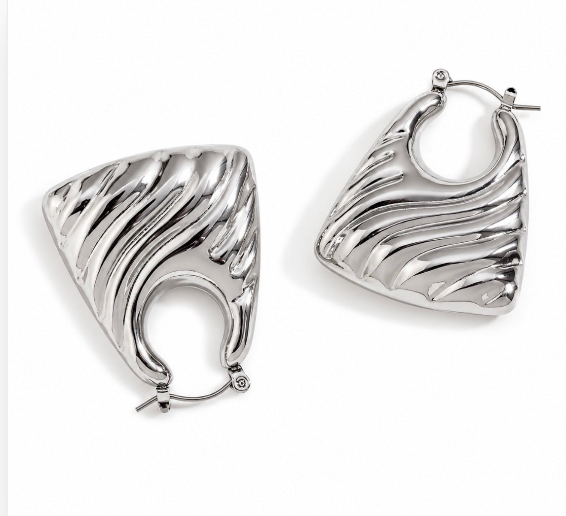 Downtown Muse Silver Hoops