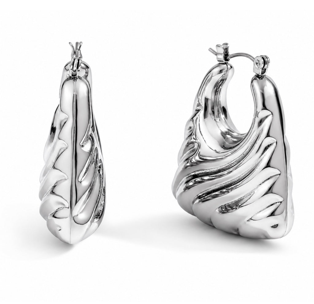 Downtown Muse Silver Hoops