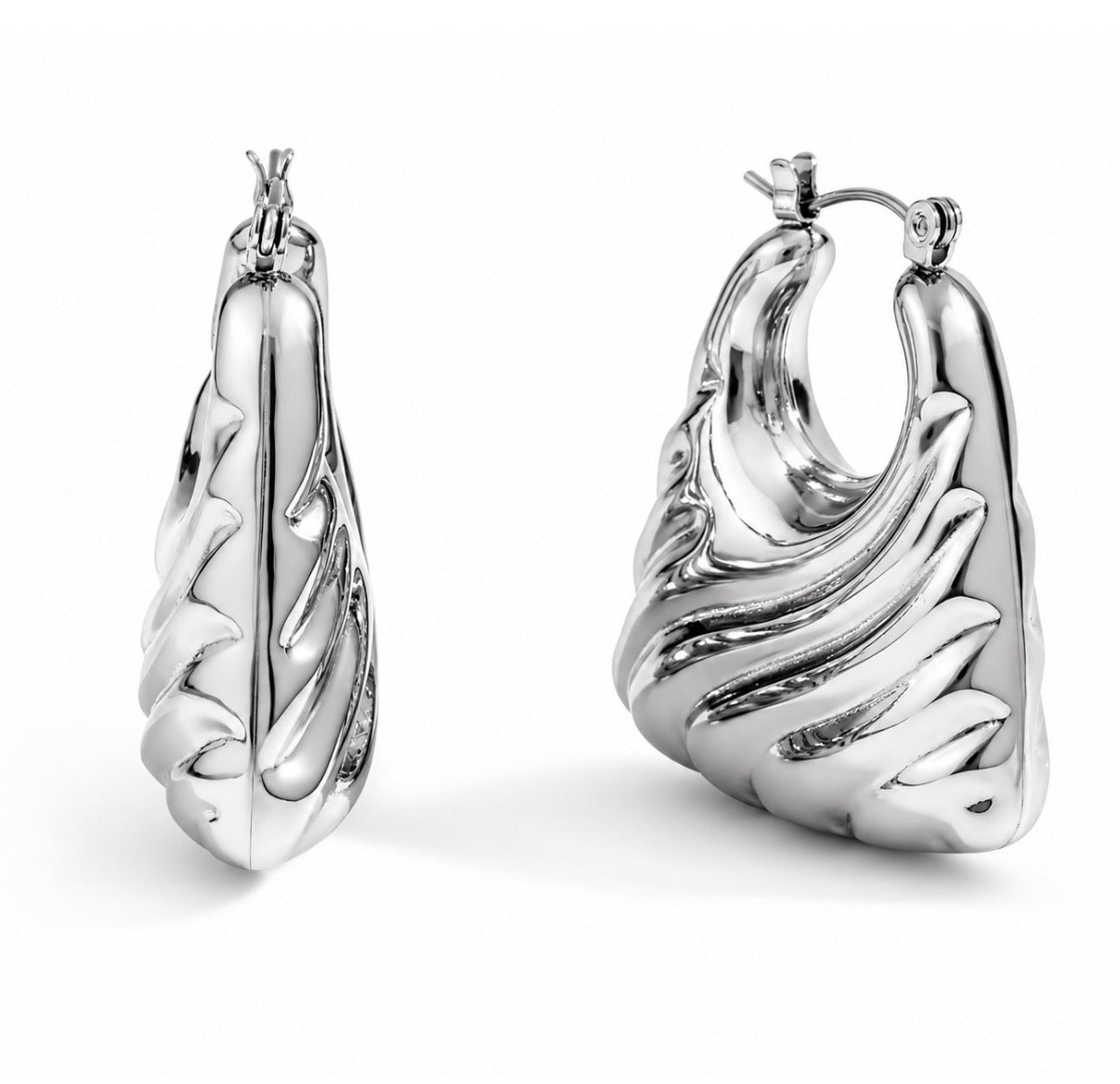 Downtown Muse Silver Hoops