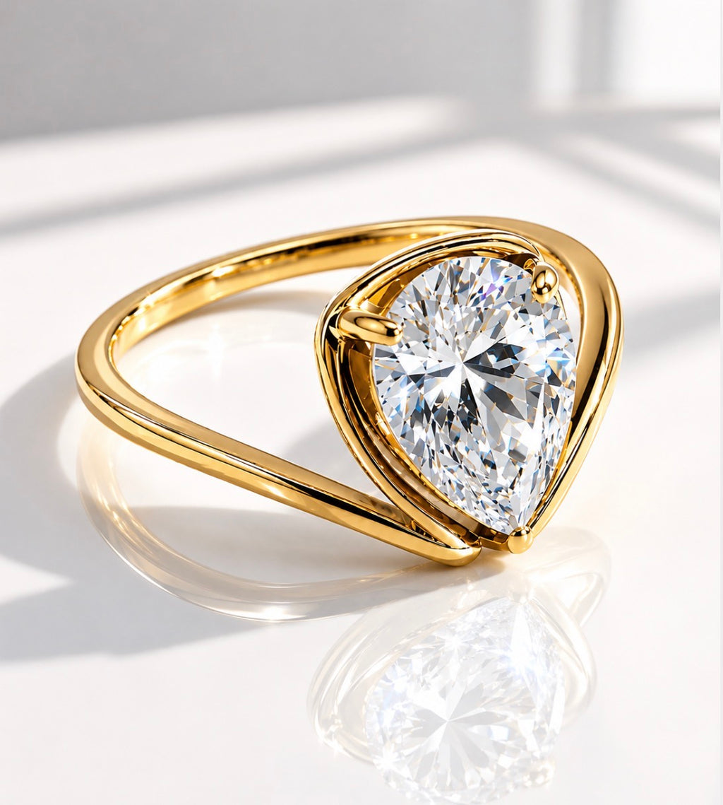 Dual Muse Pear Ring