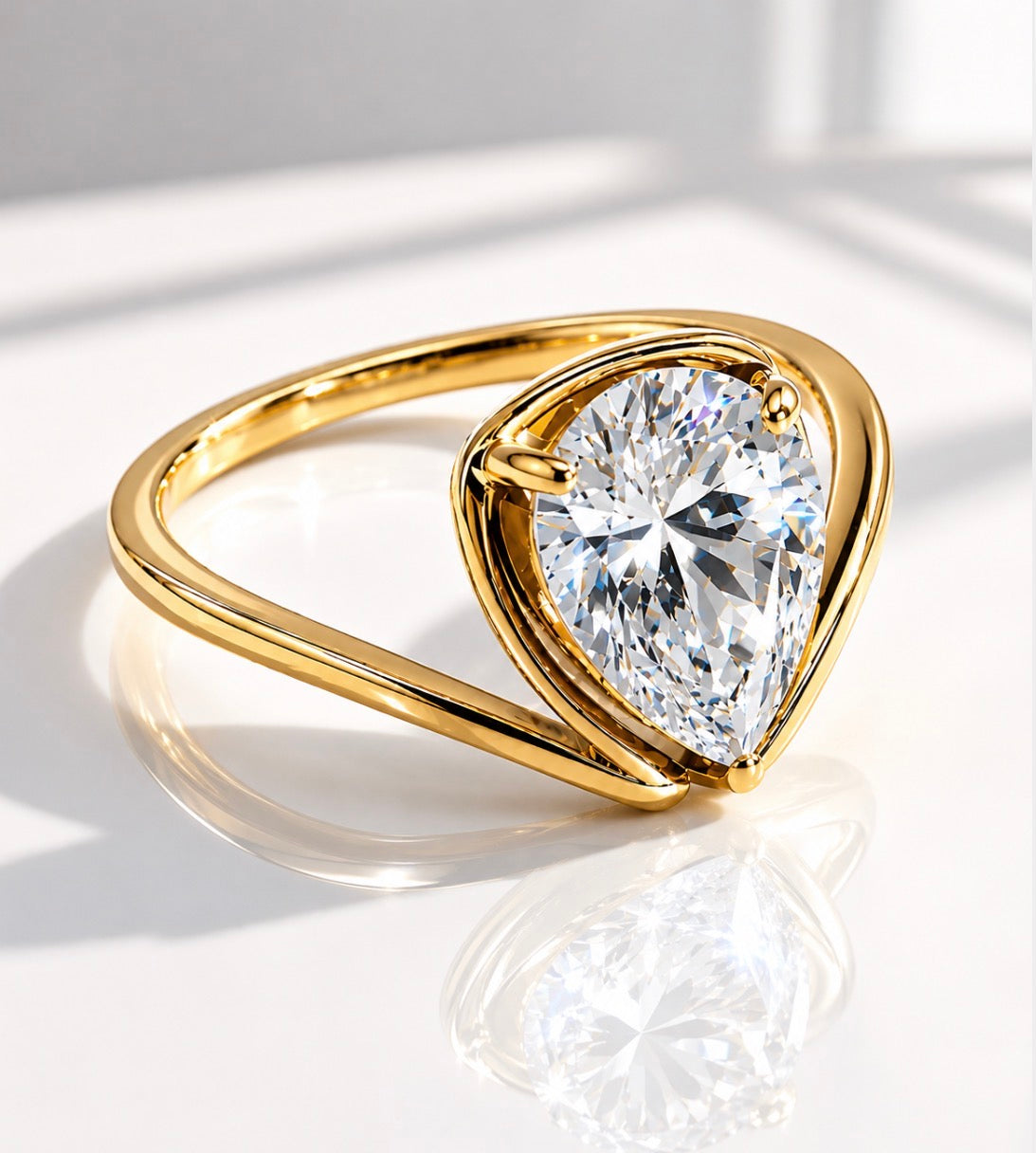 Dual Muse Pear Ring