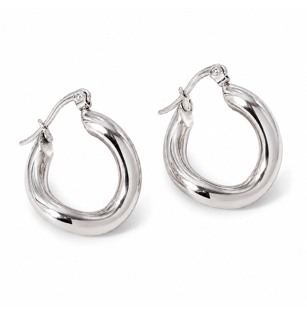 Endless Wave Hoops~Silver