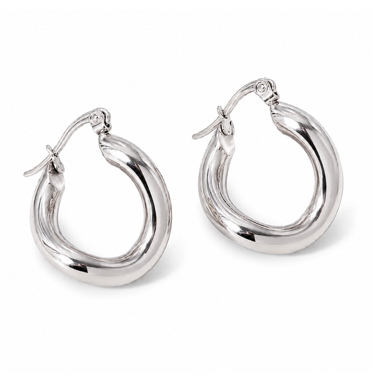 Endless Wave Hoops~Silver
