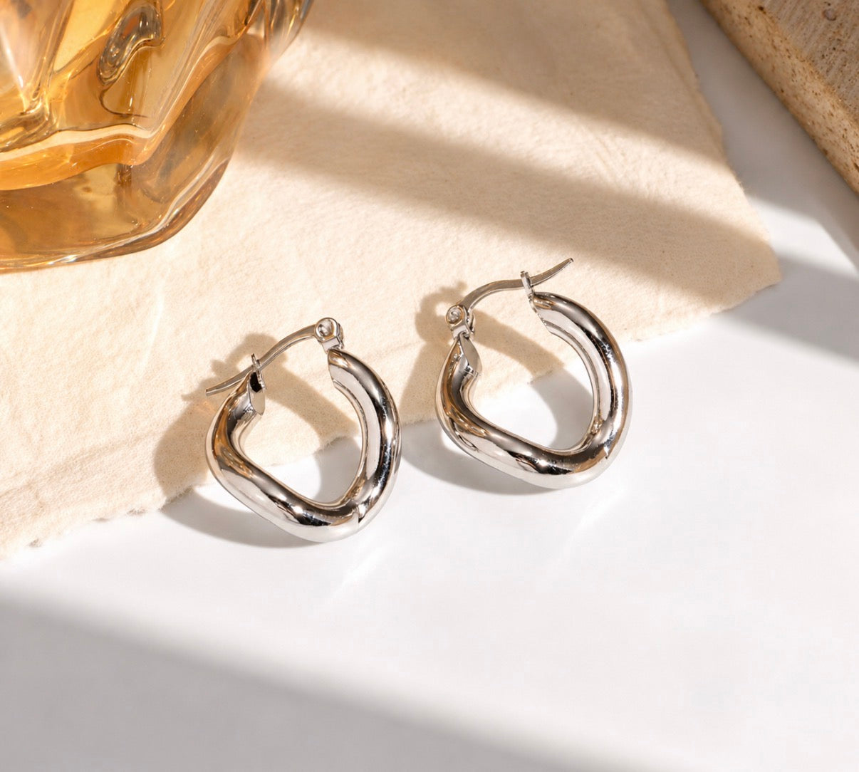 Endless Wave Hoops~Silver