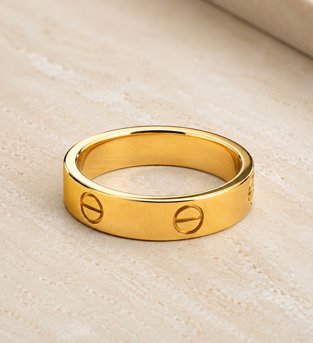 Gold Luxe Lock Ring