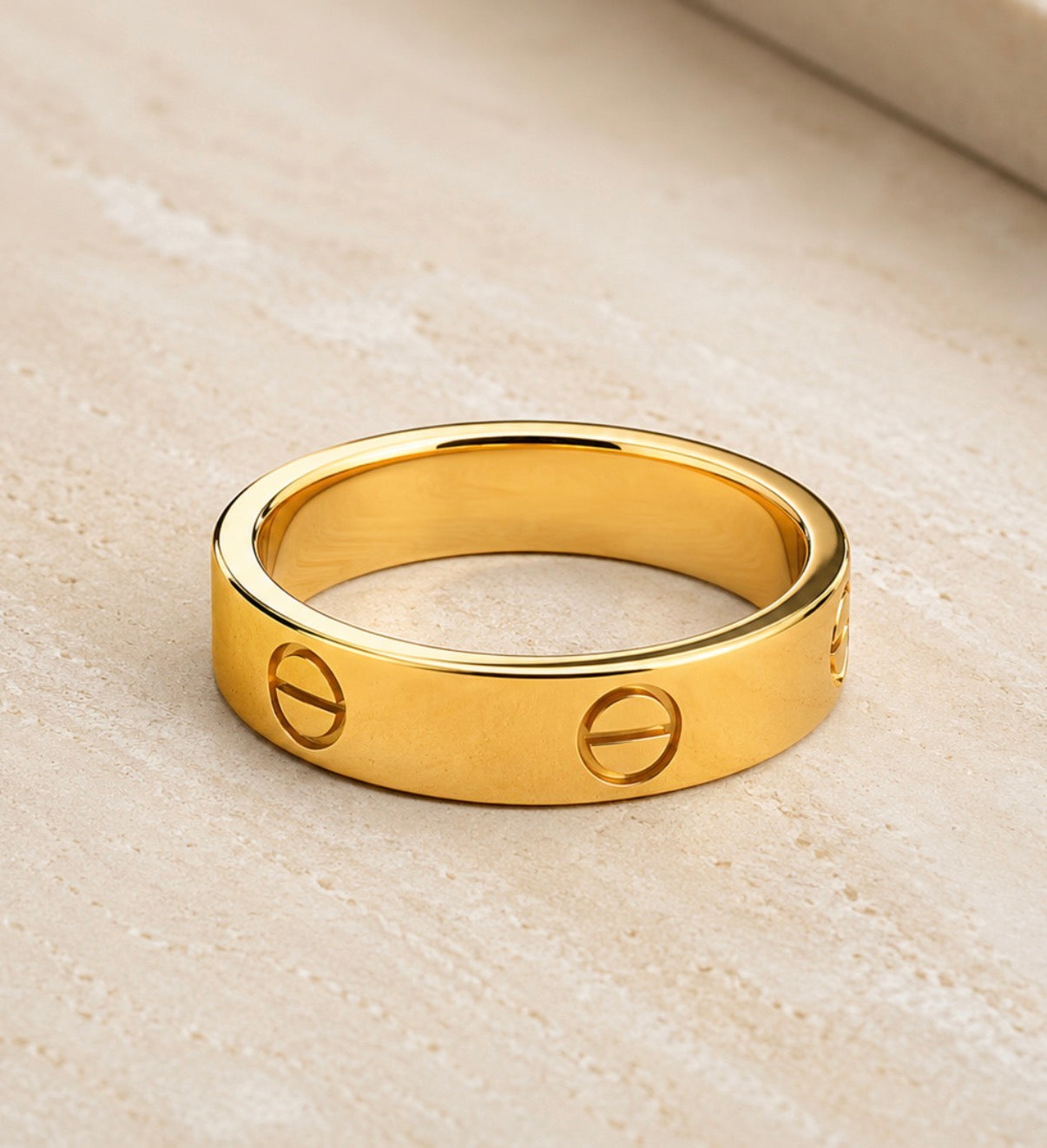 Gold Luxe Lock Ring