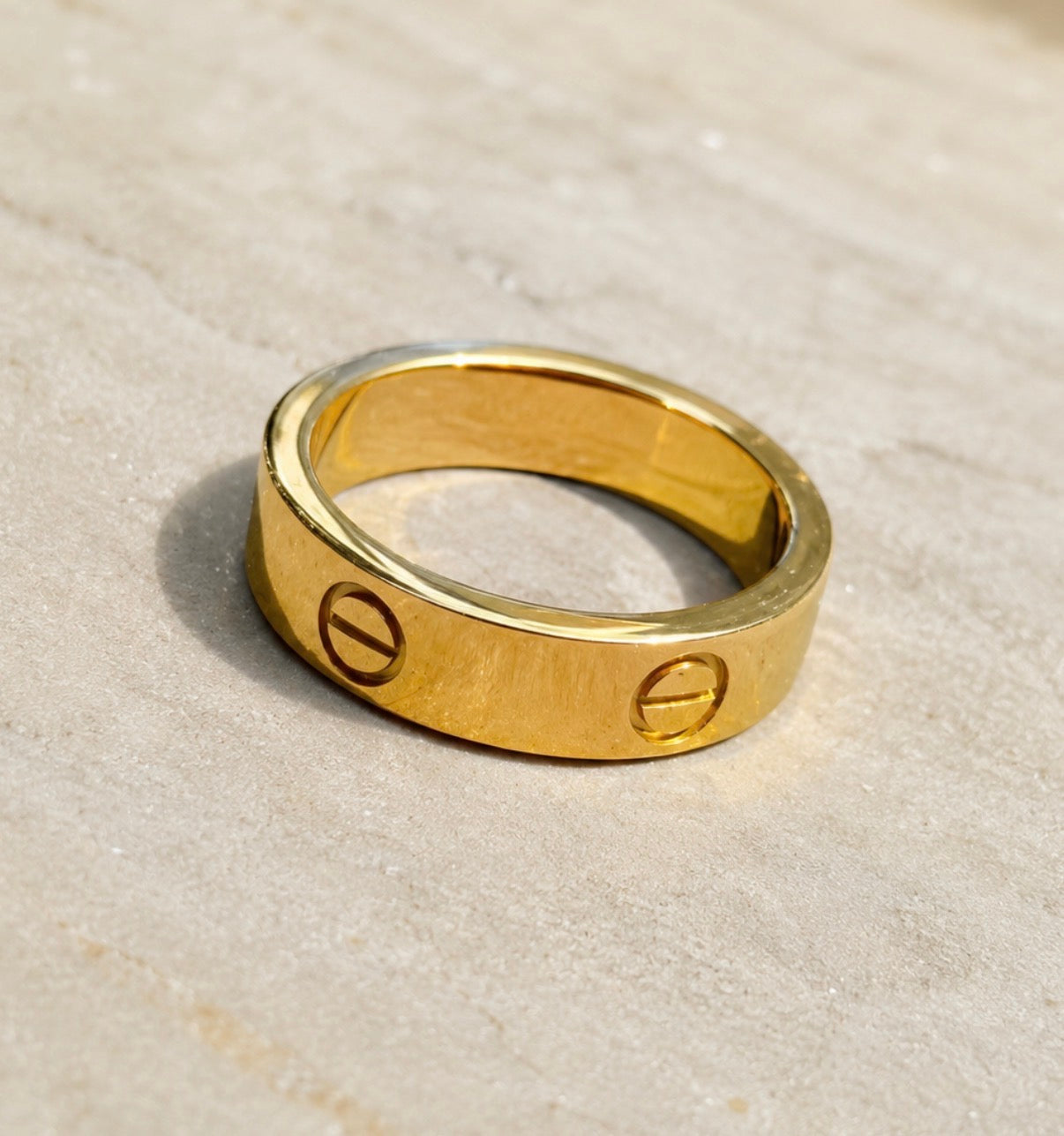 Gold Luxe Lock Ring