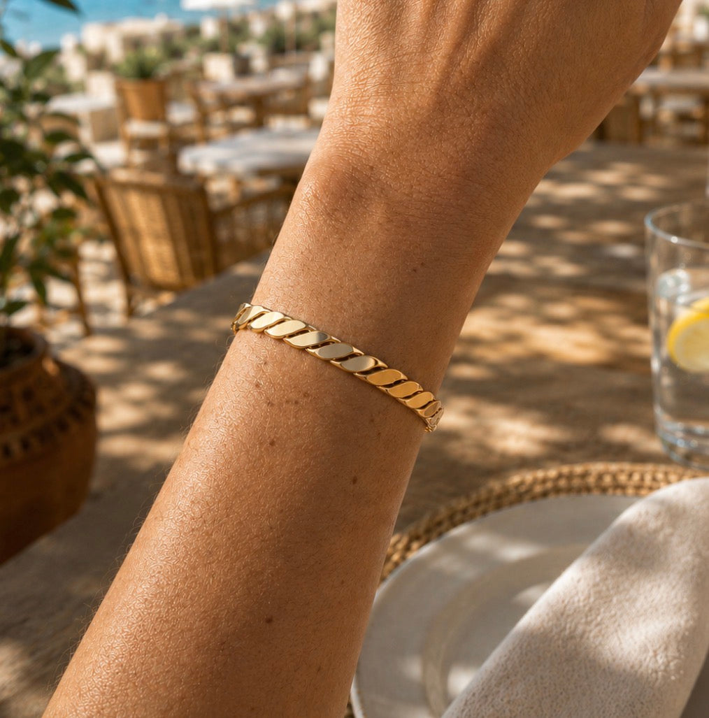Golden Current Cuff