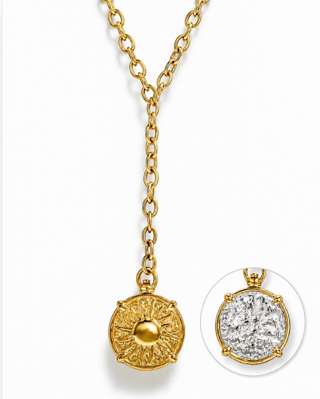 Golden Sol Drop Necklace