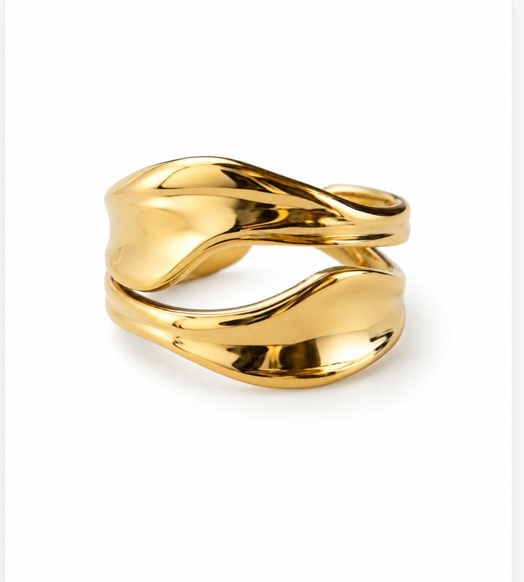 Golden Tide Wrap Ring