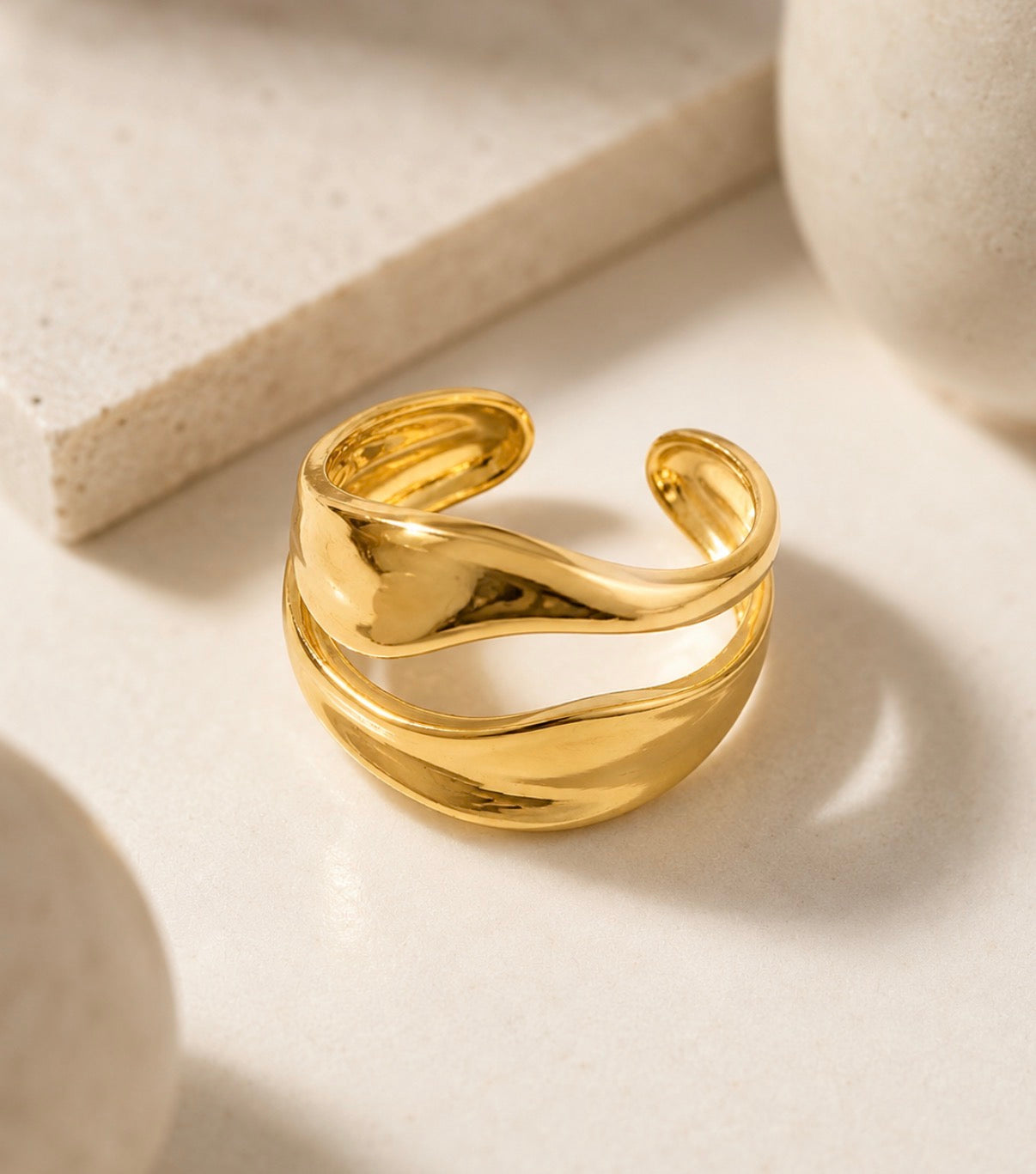 Golden Tide Wrap Ring