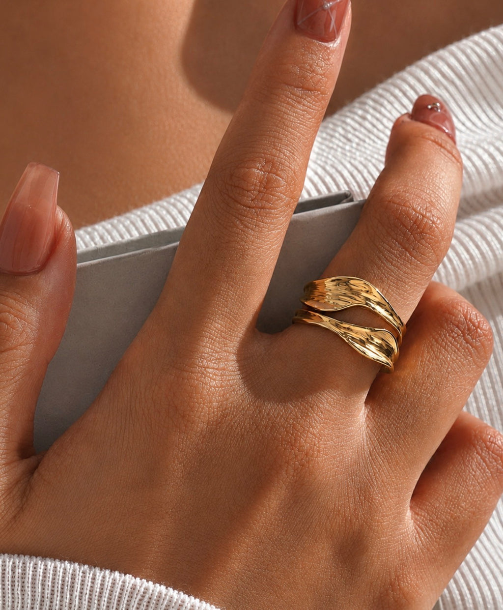 Golden Tide Wrap Ring