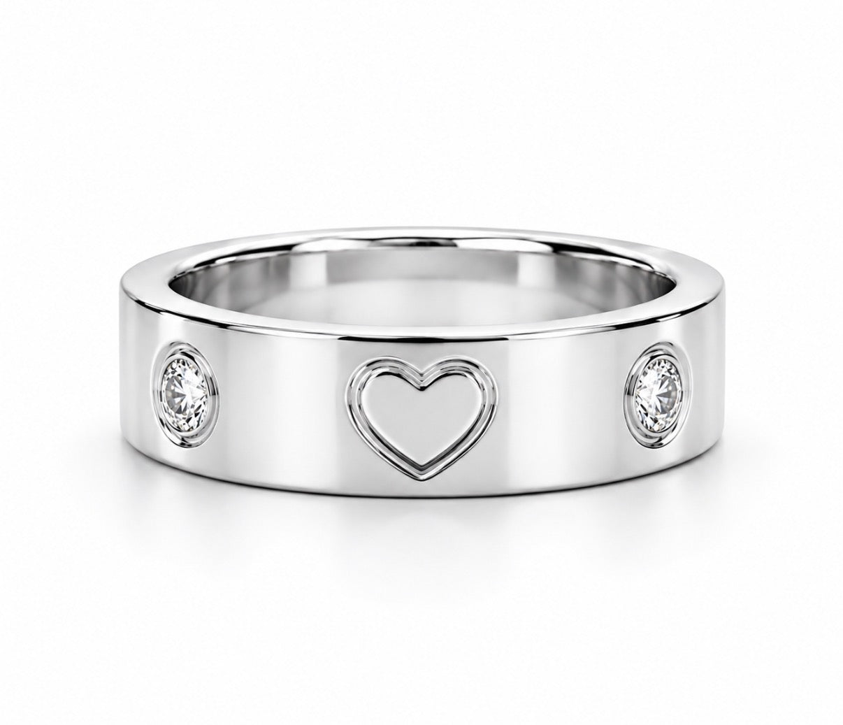 Heartline Luxe Silver Ring