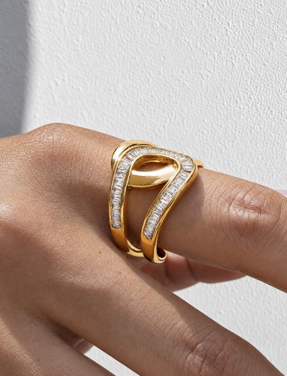 Infinity Glow Wrap Ring~Gold