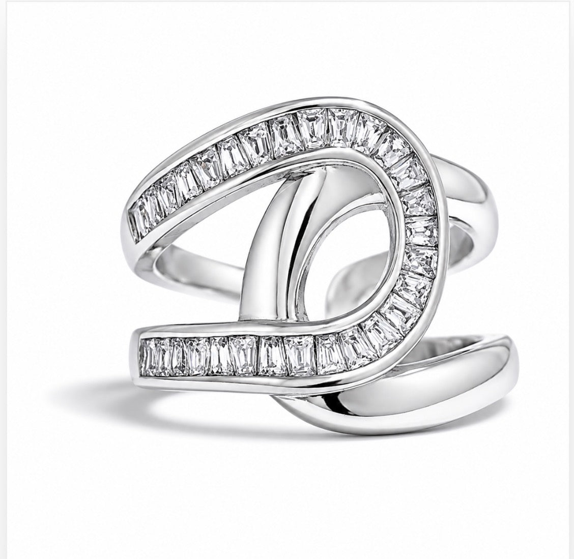 Infinity Glow Wrap Ring~Silver