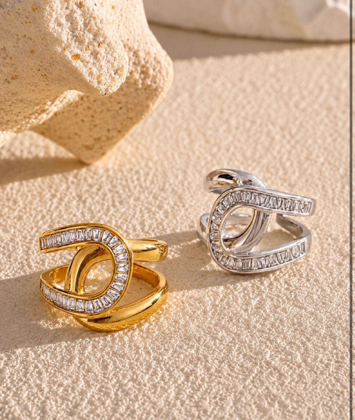 Infinity Glow Wrap Ring~Silver