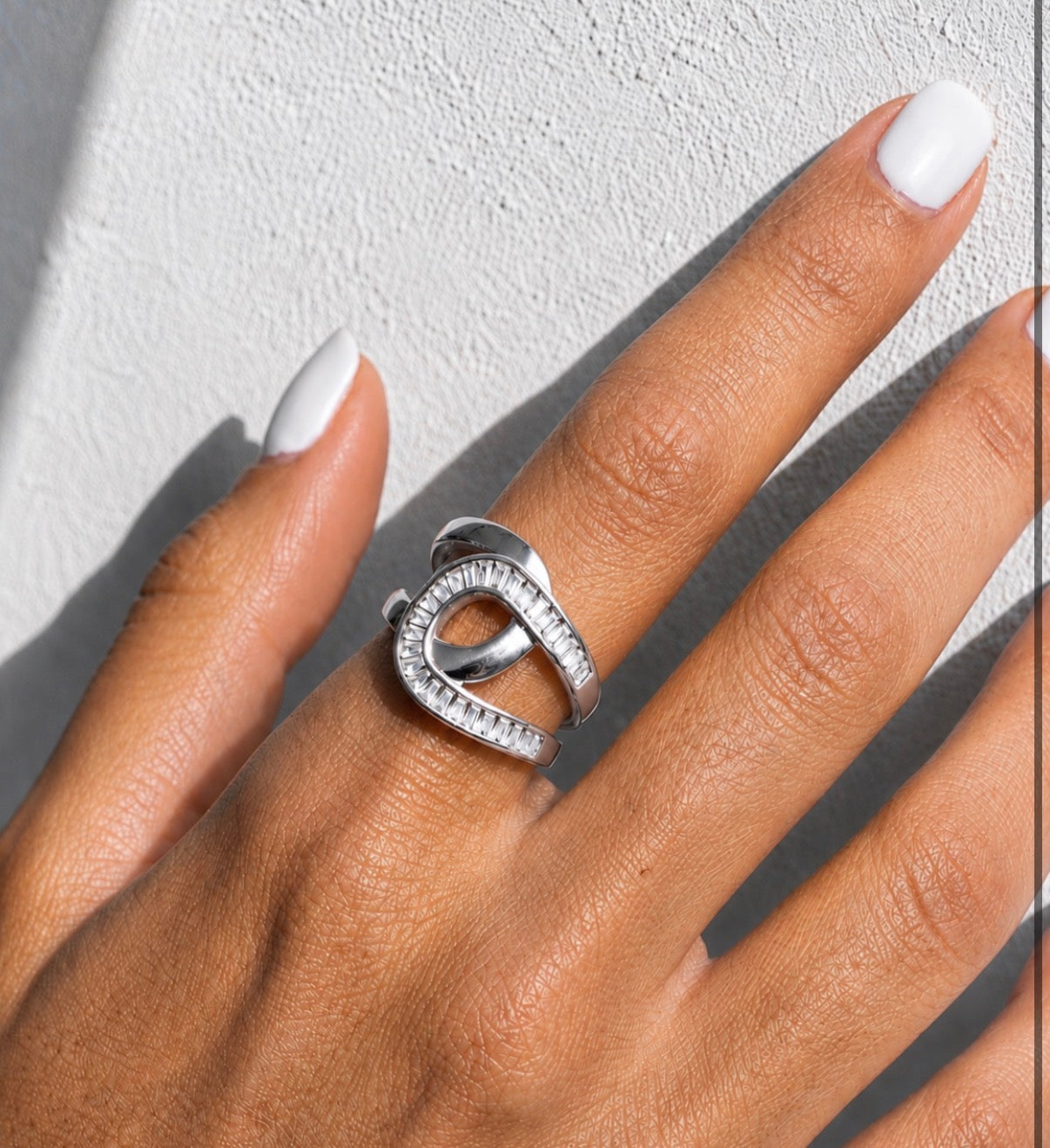 Infinity Glow Wrap Ring~Silver