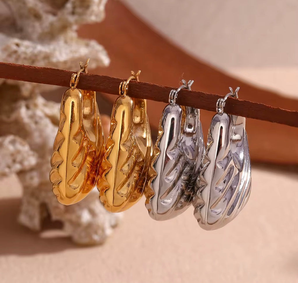 Downtown Muse Gold Hoops