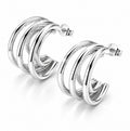Malibu Stacked Hoops Silver