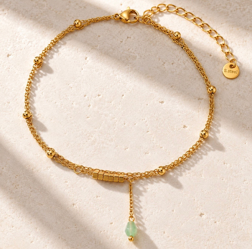Mint To Be Gold Anklet