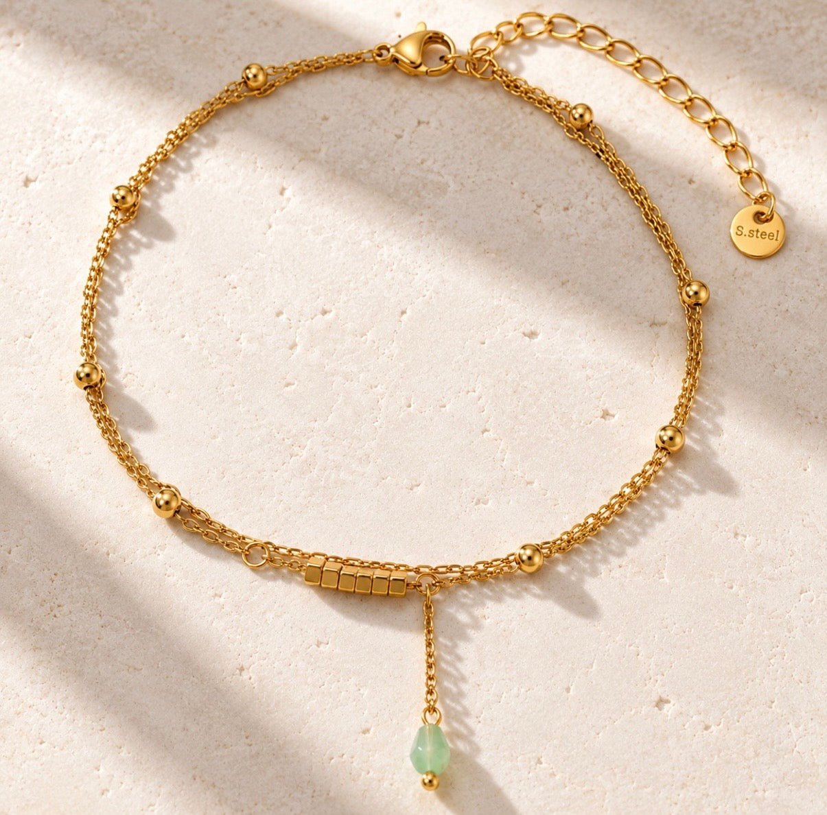 Mint To Be Gold Anklet