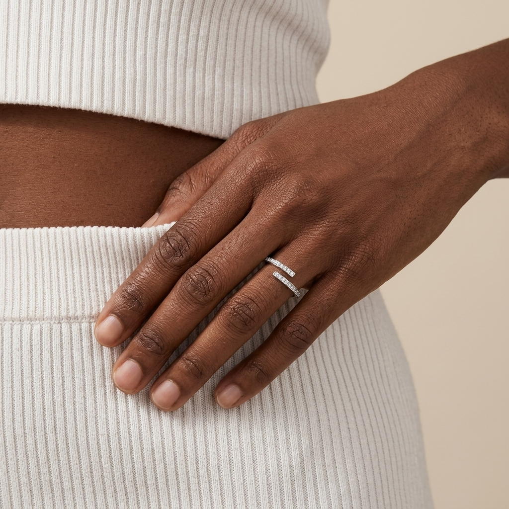 Starlight Duo Ring Silver