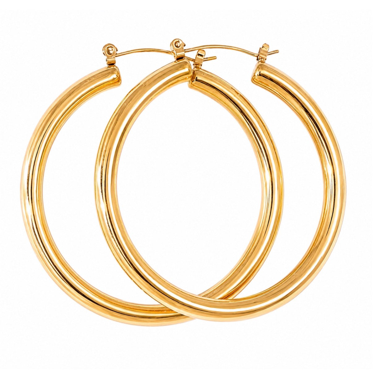 Mirror Glow Hoops~Gold