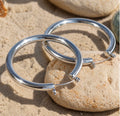 Mirror Glow Hoops~Silver