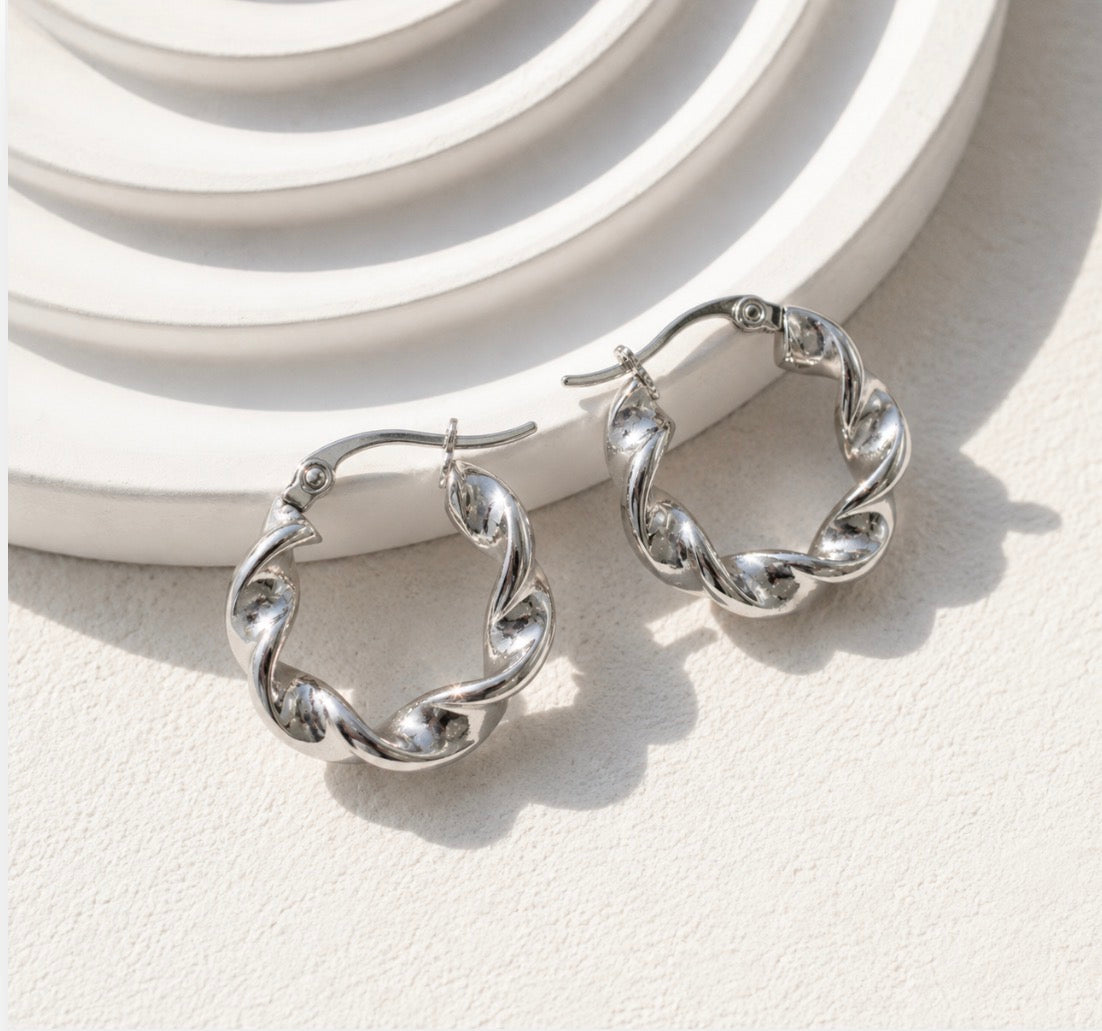 Monaco Silver Earrings