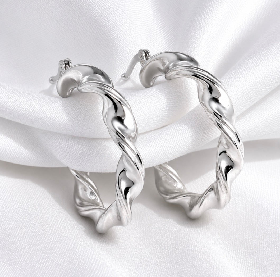 Monaco Silver Earrings