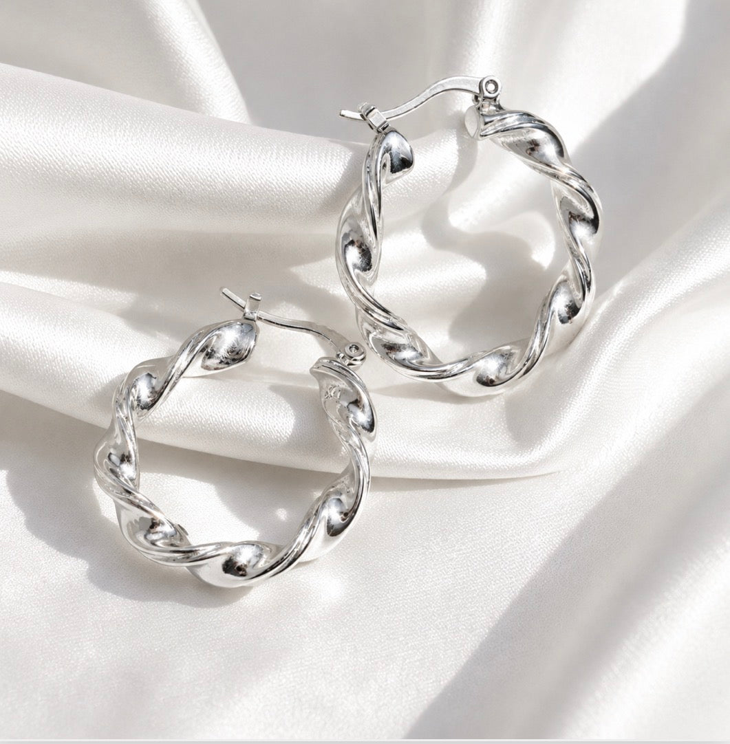 Monaco Silver Earrings