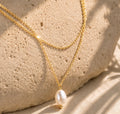 Moonlit Drop Necklace ~Gold