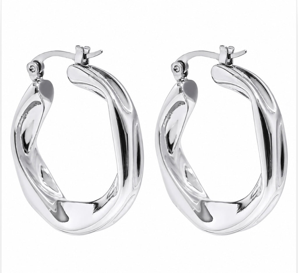 Moonlit Twist Hoops