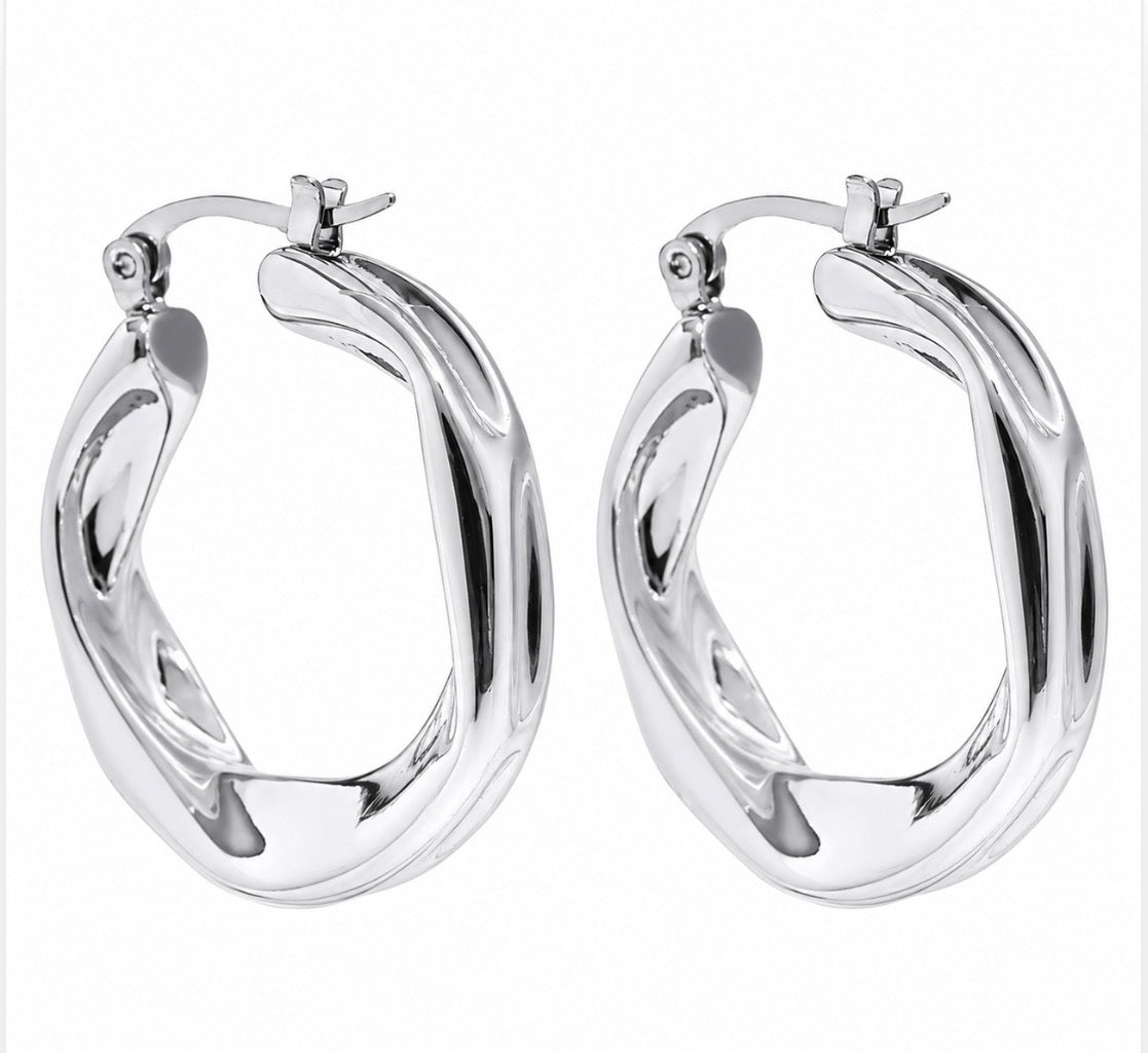Moonlit Twist Hoops