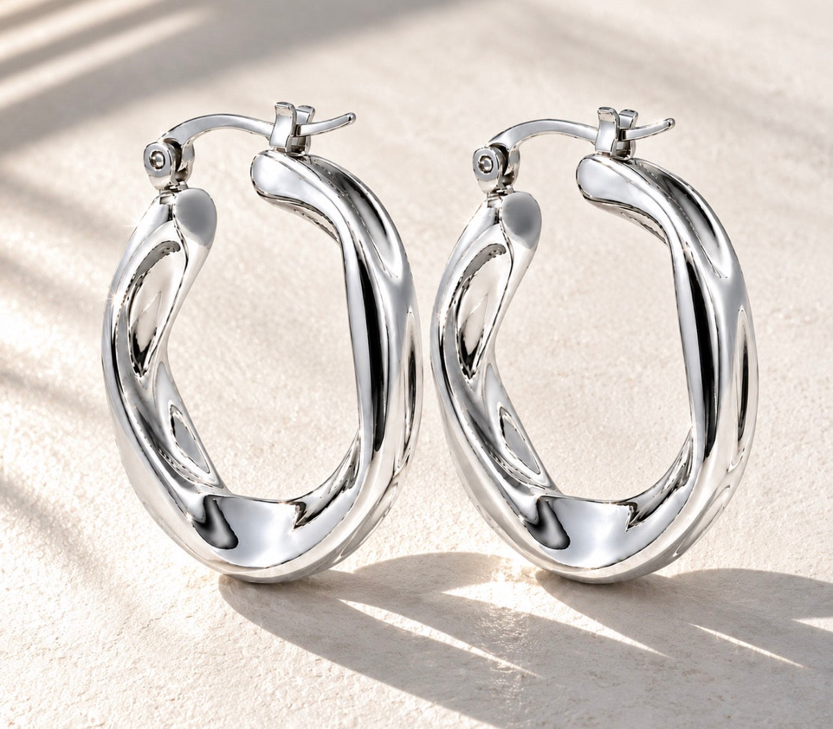 Moonlit Twist Hoops