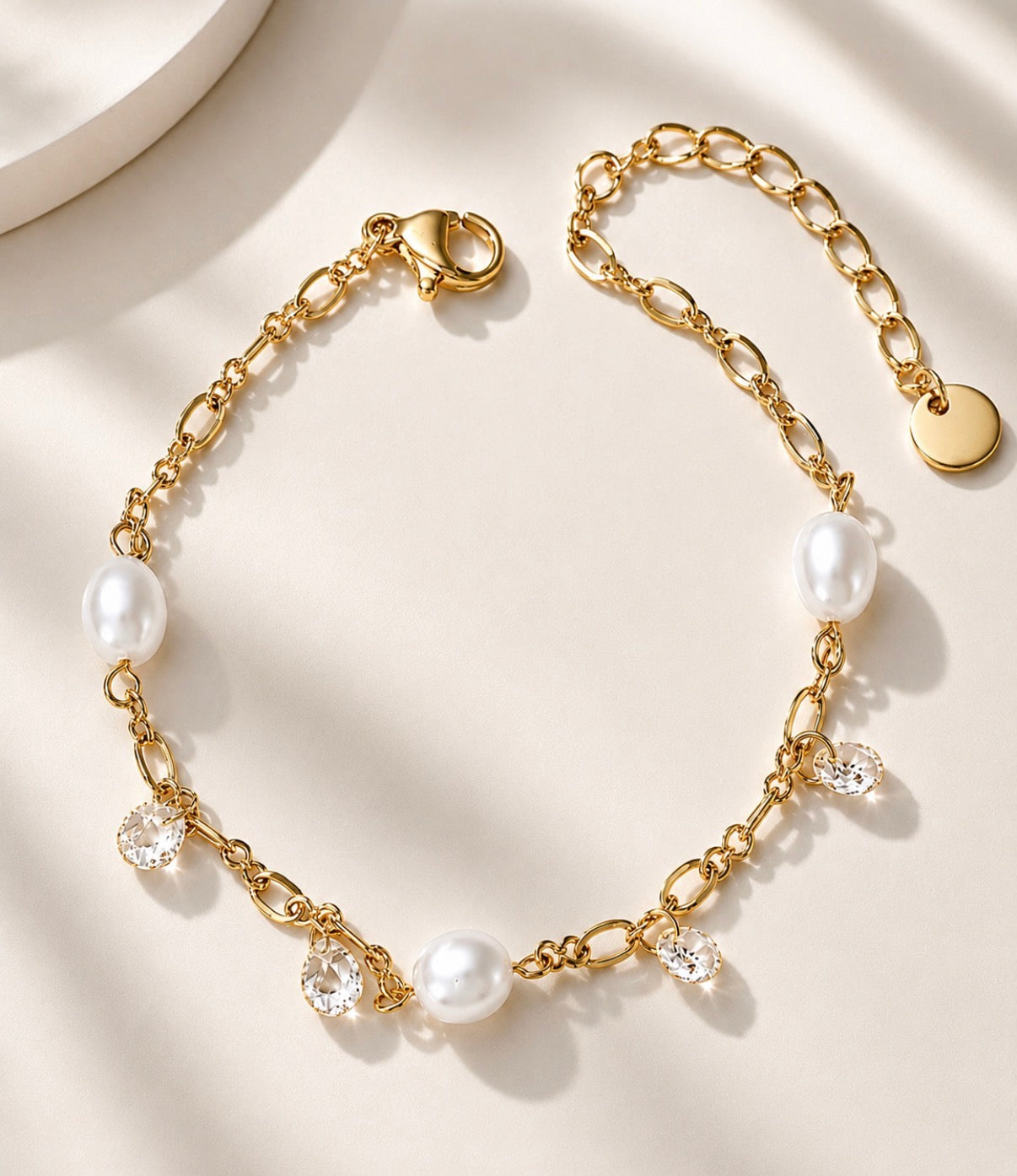 Pearl Society Gold Anklet