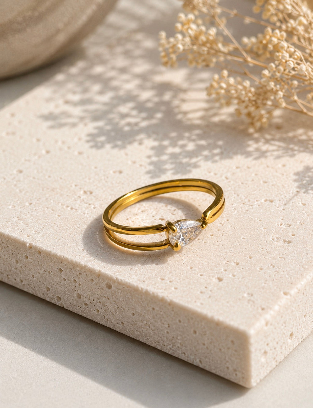 Radiant Teardrop Ring